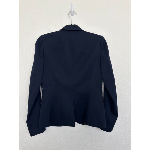 J.Crew 100% Wool Blazer One Button Navy Blue Workwear Classic Women's Size 0 - Picture 7 of 8